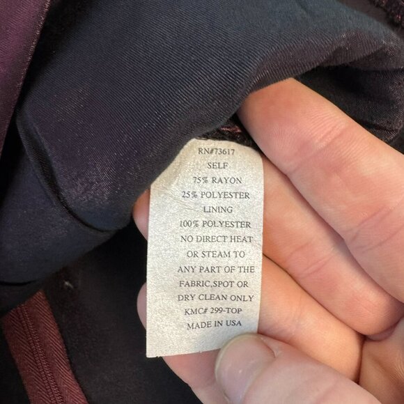 KM Collections By Milla Bell Red Metallic Cross Front Blouse K6 - Picture 4 of 6